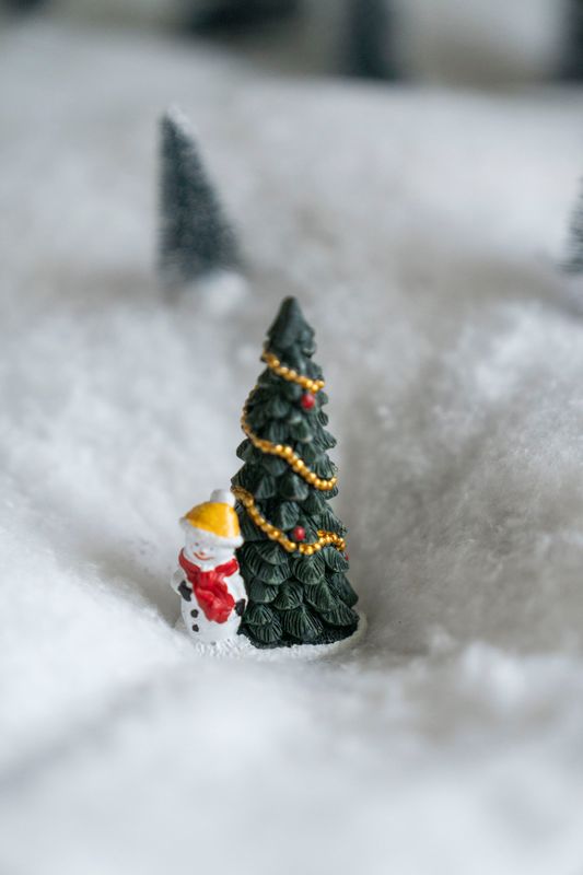 Julby - Mini Träd m/Snögube