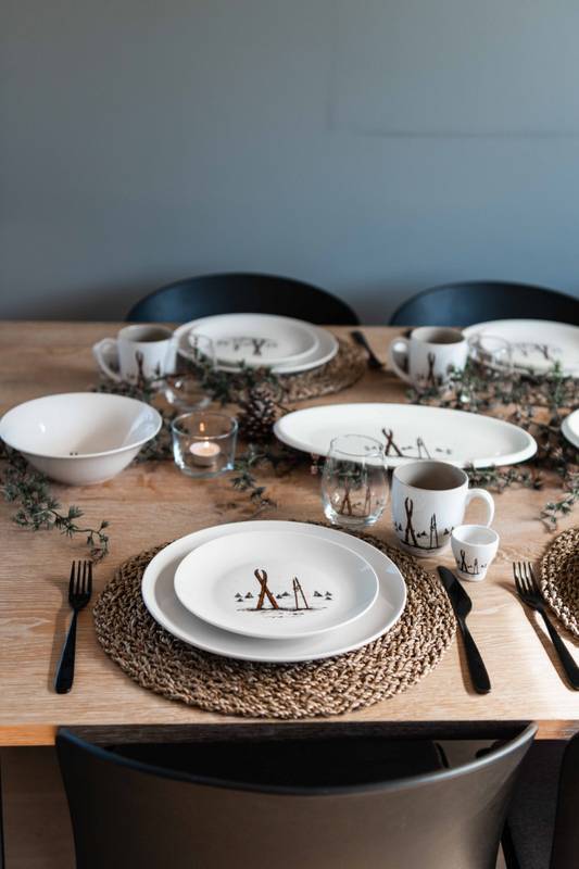 4 x Sirdal Skidor&Stavar Djup Tallrik 18cm