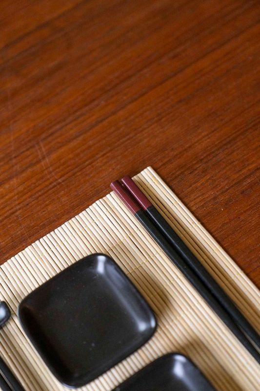 Sushi-set 7 delar Svart