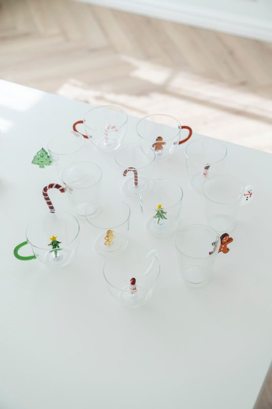 Tekopp - Glas Candy Cane