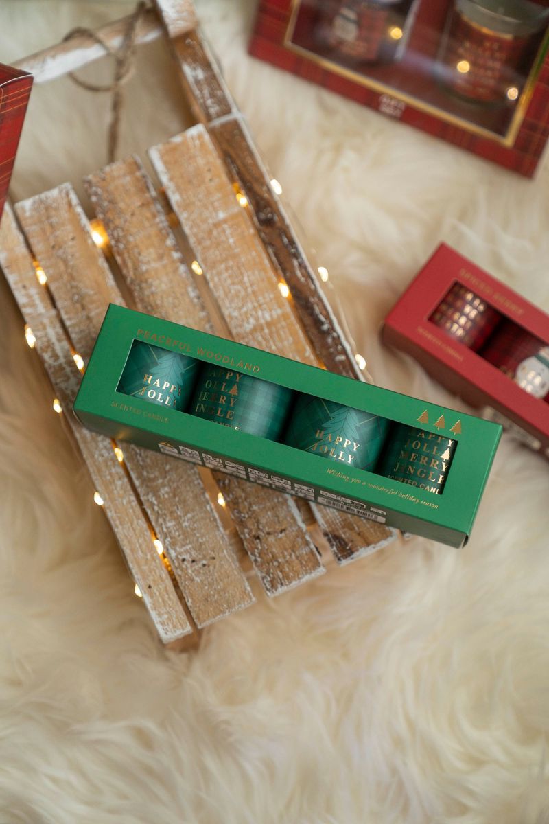 Presentset  Doftljus 4pk - Peaceful Woodland