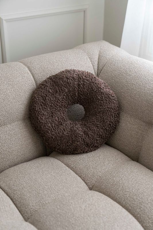 Kudde Donut 43x30cm - Brun