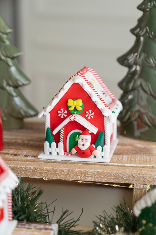 Pepparkakshus 14cm - Tomte