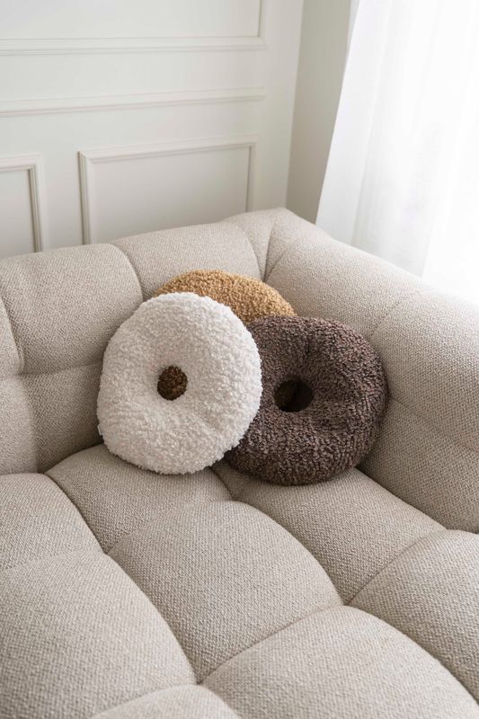 Kudde Donut 43x30cm - Beige
