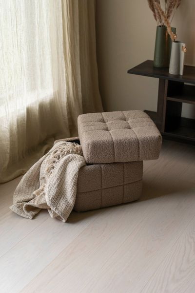 Huvudbild Pall m/förvaring Teddy Brun