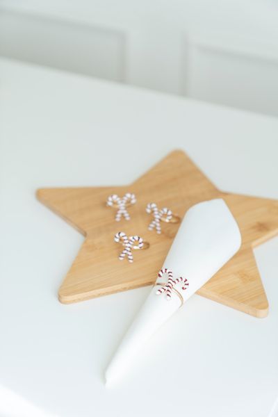Huvudbild Servettring 4pk - Candy Cane