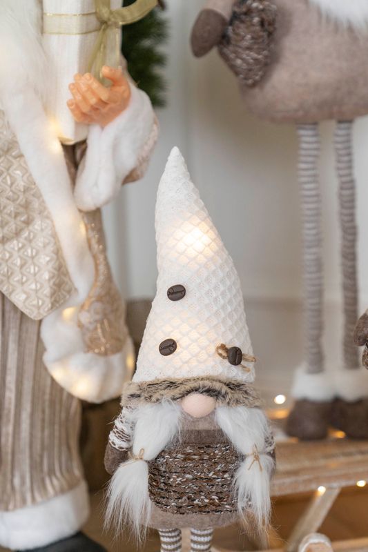 LED Tomte Teleskop Vit