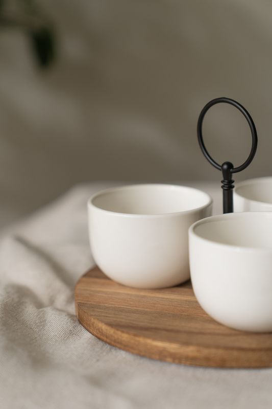 Serveringsset med handtag – Snö
