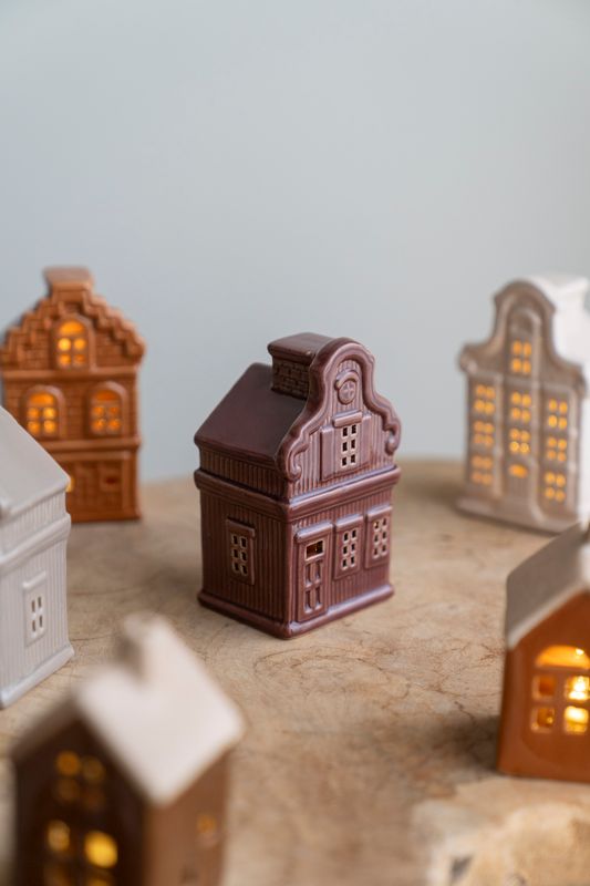 LED Villa 12cm - Burgunder