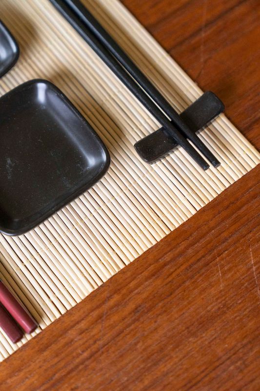 Sushi-set 7 delar Svart
