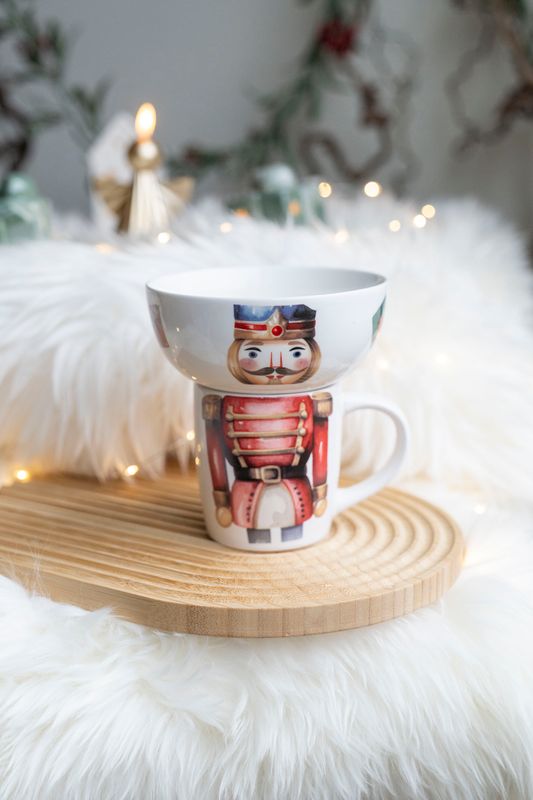 Presentset - 2pk Kopp og Skål Nötknäckare
