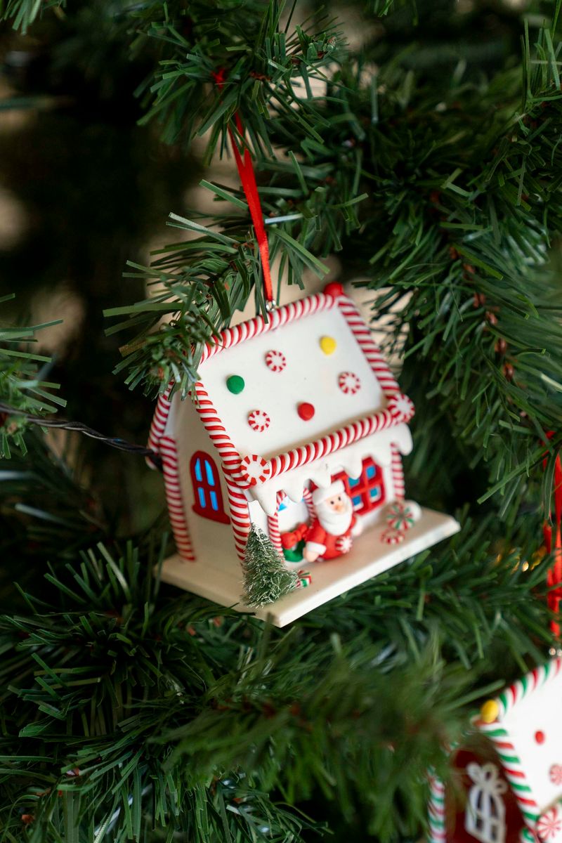Julgranspynt - Pepparkakshus 9cm Tomte