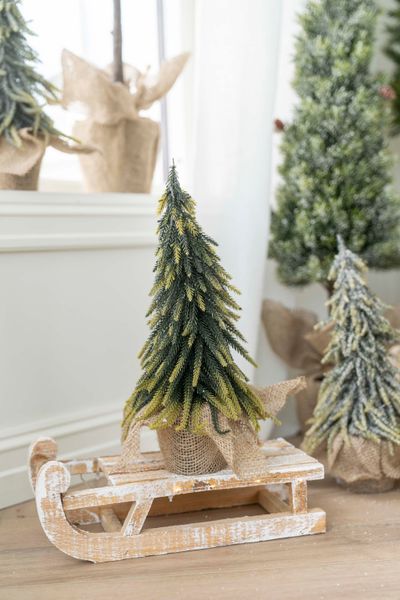 Huvudbild Furuträd i Jutekruka 35cm - Grön