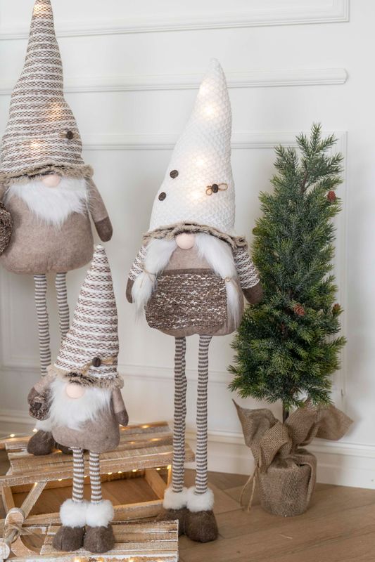 LED Tomte Teleskop Vit