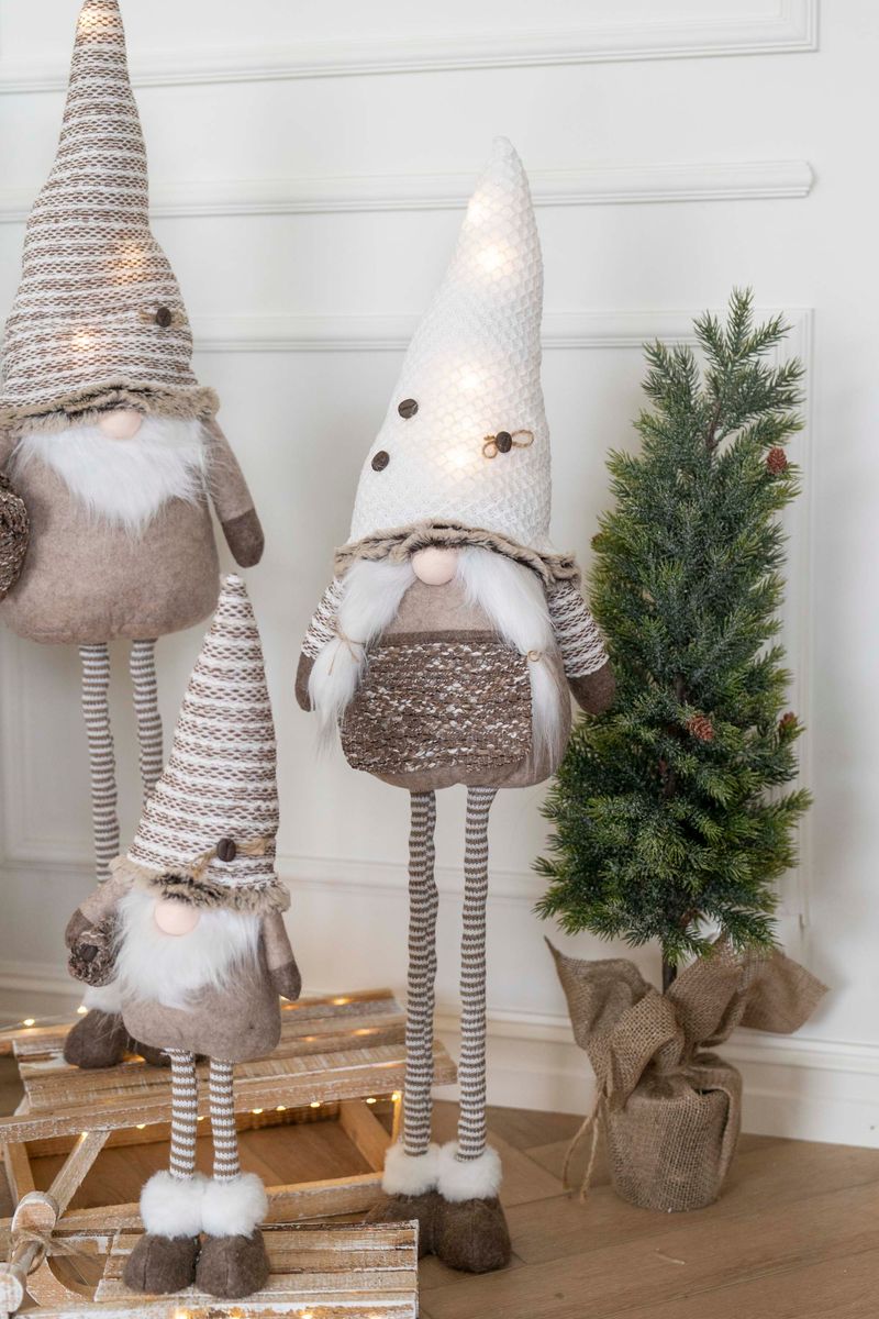 LED Tomte Teleskop Vit