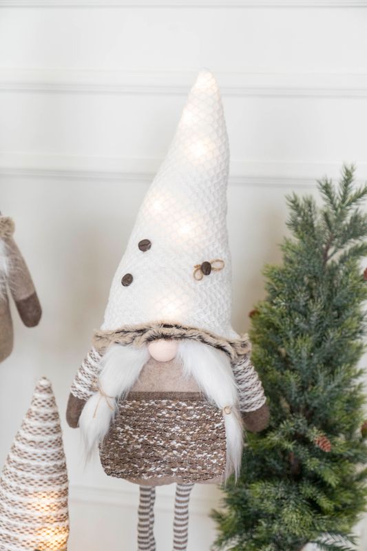 LED Tomte Teleskop Vit