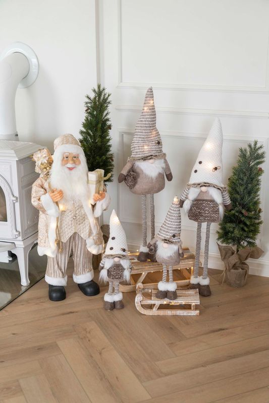 LED Tomte Teleskop Brun