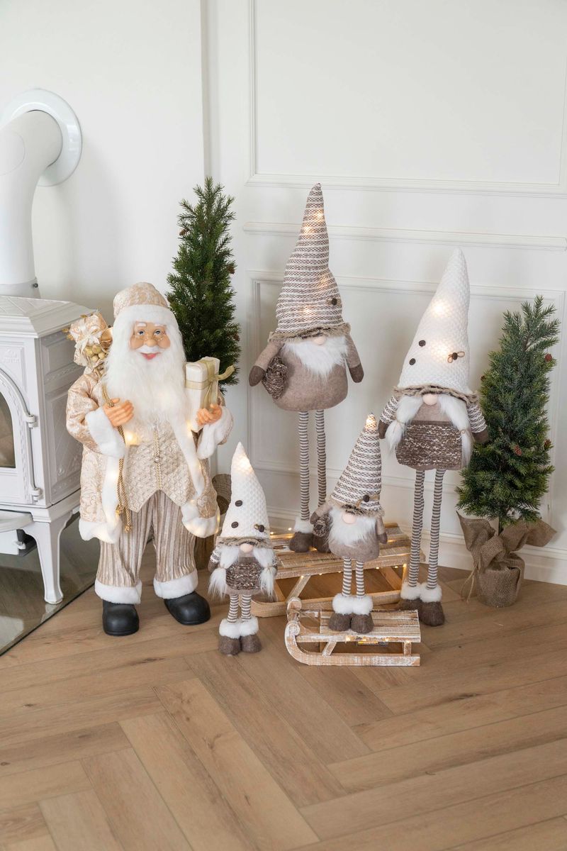 LED Tomte Teleskop Brun