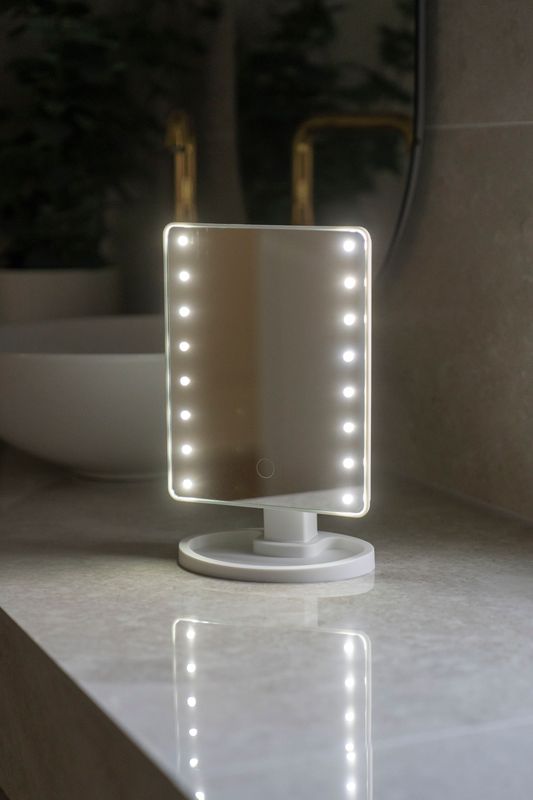LED Sminkspegel Fyrkantad