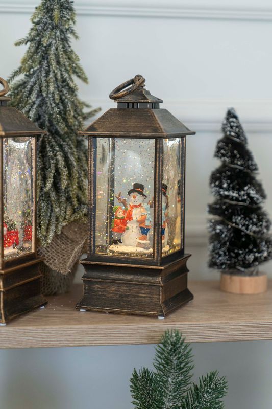 LED Lanterna 22cm Snögubbe